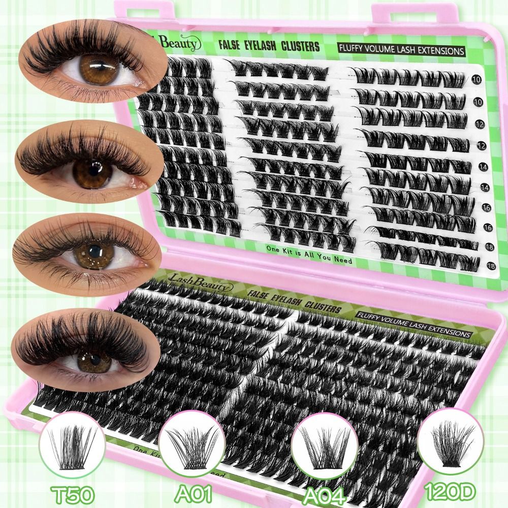Eyelash Extension Cluster - Pestañas Postizas de Aspecto Natural, Diseño