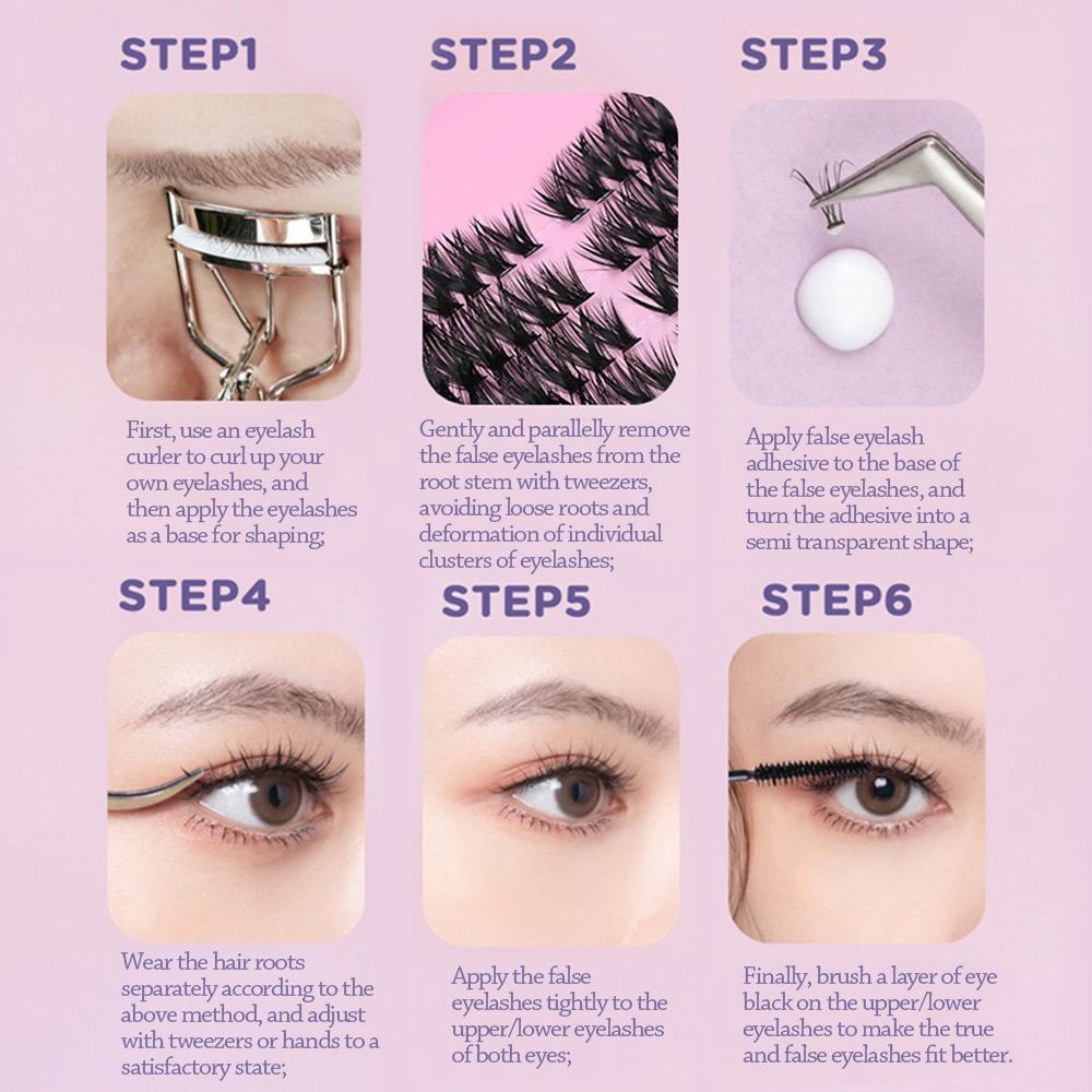 Eyelash Extension Cluster - Pestañas Postizas de Aspecto Natural de