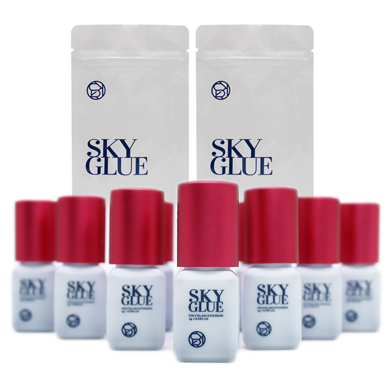 Eyelash Extension Korean Style - 10 botellas de pegamento SKY para