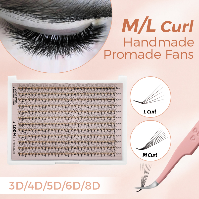 Eyelash Extension Or Extensions - Extensiones de Pestañas Pre-fabricadas 360/600 Bouquet,