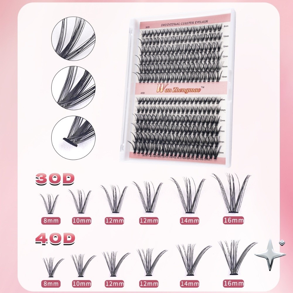 Eyelash Extension Cluster - Pestañas Postizas de 8-16 mm de