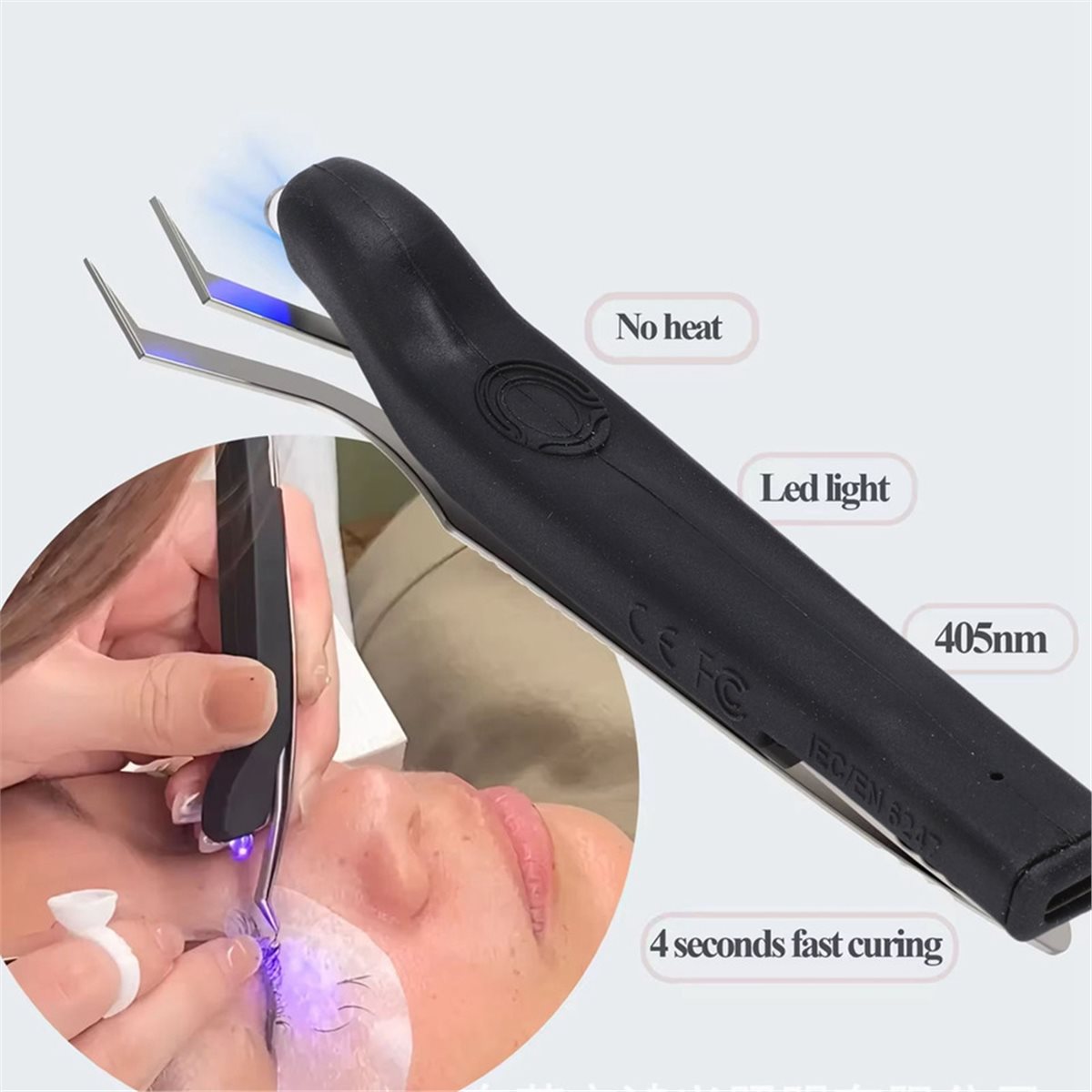 Eyelash Extension Uv - Pinzas UV Recargables Útiles para Extensión