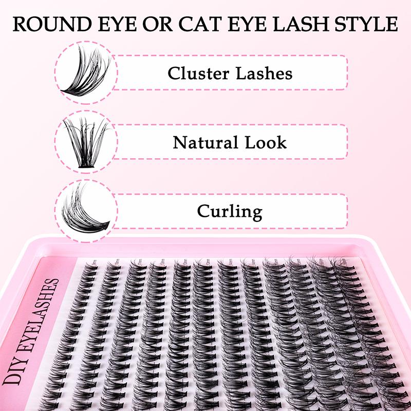Kit de Pestañas Naturales en R - Eyelash Extension Cluster reseña y precio