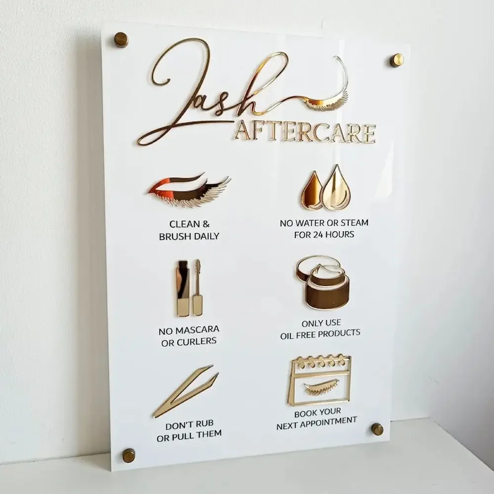 Señal de cuidado posterior par - Eyelash Extension Aftercare reseña y precio