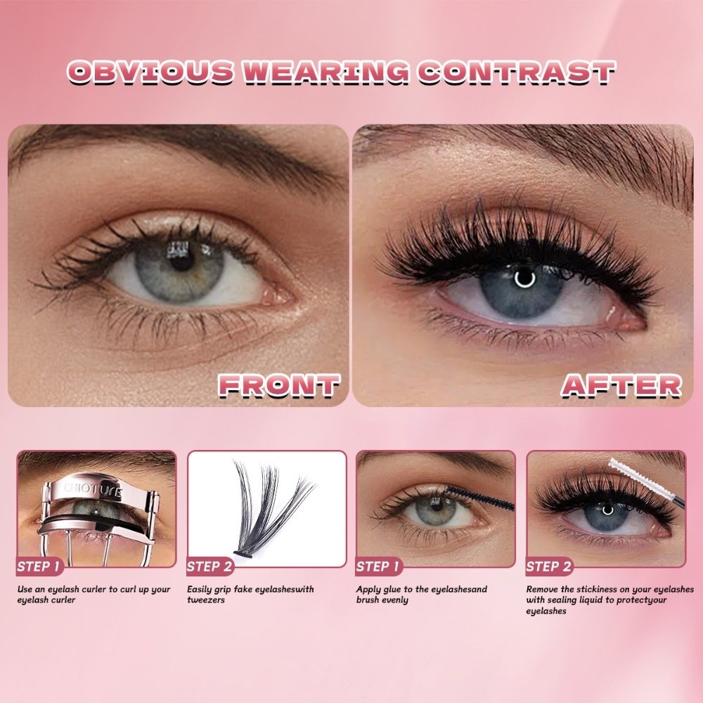 Pestañas Postizas de 8-16 mm d - Eyelash Extension Cluster reseña y precio
