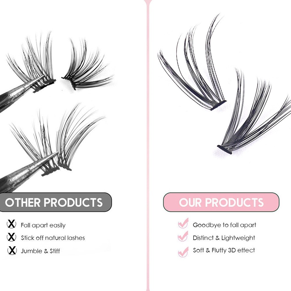 Pestañas Postizas de 8-16 mm d - Eyelash Extension Cluster reseña y precio